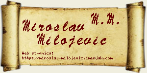 Miroslav Milojević vizit kartica